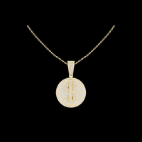 1.74 TCW Exclusive Pave Moissanite Diamond Circle with Iced Bail Medallion Pendant Luxury Jewelry