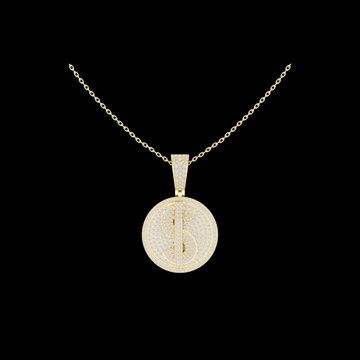 1.74 TCW Exclusive Pave Moissanite Diamond Circle with Iced Bail Medallion Pendant Luxury Jewelry