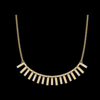 0.29 TCW Luminous Elegance Contemporary Moissanite Diamond Necklace with Vertical Round Diamond Bar Design