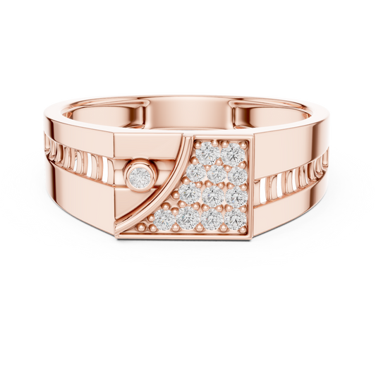 0.18 TCW Luxurious Round Lab Grown Diamond Designer Pave Stones Ring Exclusive Jewelry