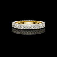 2.00 TCW Crystaline Round Cut Lab Grown Diamond Eternity Band in Gold For Anniversary Gift