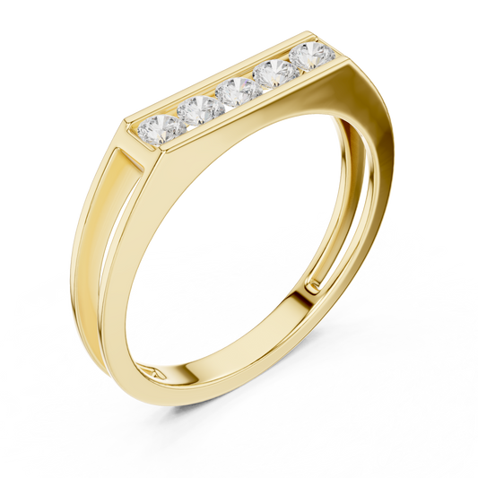 2.5 TCW Imperial Row Luxury Thick Band with Channel Set Round Cut Moissanite Diamonds