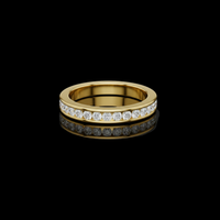 1.08 TCW Eternal Radiance Channel Set Round Moissanite Diamond Band in High Luxury