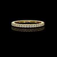 0.40 TCW Beautiful Moissanite Round Cut Diamond Ring Pave Diamond Wedding Ring for Her