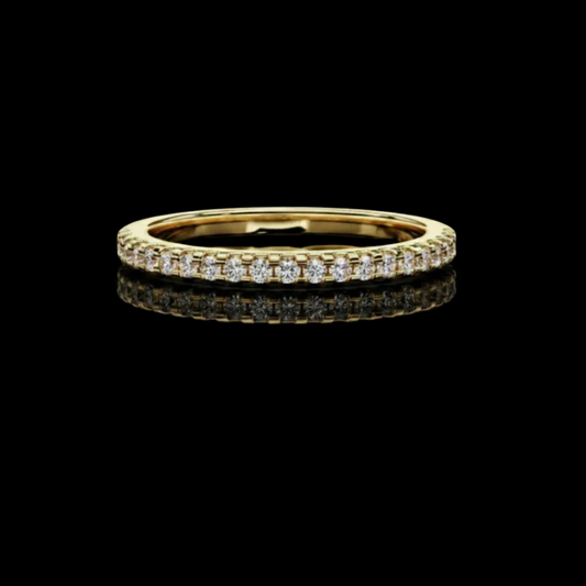 0.40 TCW Beautiful Lab Created Round Cut Diamond Ring Pave Diamond Wedding Ring for Her