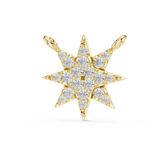 0.17 TCW Celestial Starburst Moissanite Diamond Pendant Crafted in Luxury