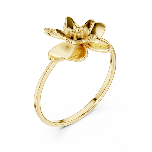 Floral Moissanite Statement Promise Ring - view 2