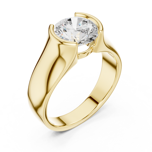 1.5 TCW Sovereign A Timeless Ring with a Brilliant Round Cut Moissanite Diamond