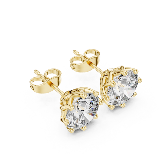 4.00 TCW Eternal Spark Classic Solitaire Stud Earrings with Round Moissanite Diamond