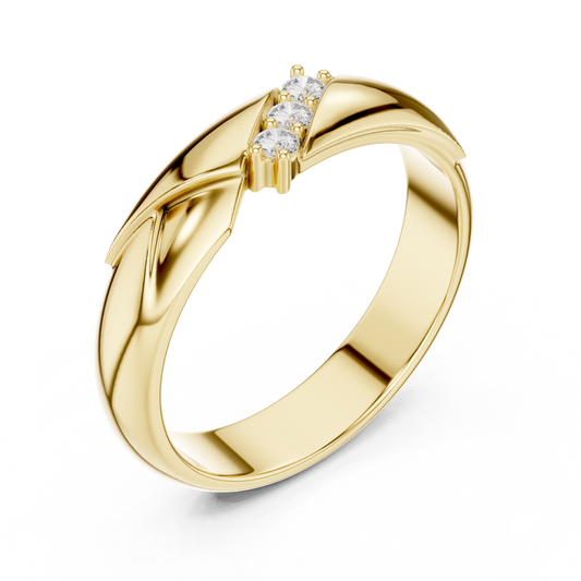 0.075 TCW Eternal Harmony Moissanite Diamond Ring with Triple Brilliance Design