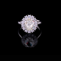 1.50 CT Luxurious Sparkle Oval Cut Halo Lab Diamond Ring of Luminary Dreamstone