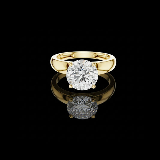 1.50 TCW Opulent Four-Prong Classic Round Cut Solitaire Moissanite Diamond Ring