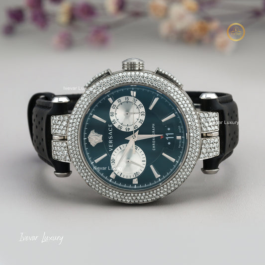 Natural Diamond Luxury Watch – Half Iced Unique by Ivevar