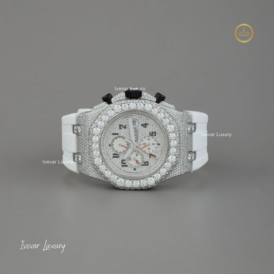 Half Iced Luxury Watch with Natural Diamond by Ivevar