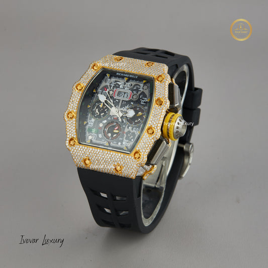 Luxury Half Iced Diamond Watch – Unique Style by Ivevar