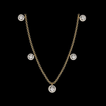 4.72 TCW Trendy Round Cut Lab Created Diamond Necklace with Modern & Timeless Styles