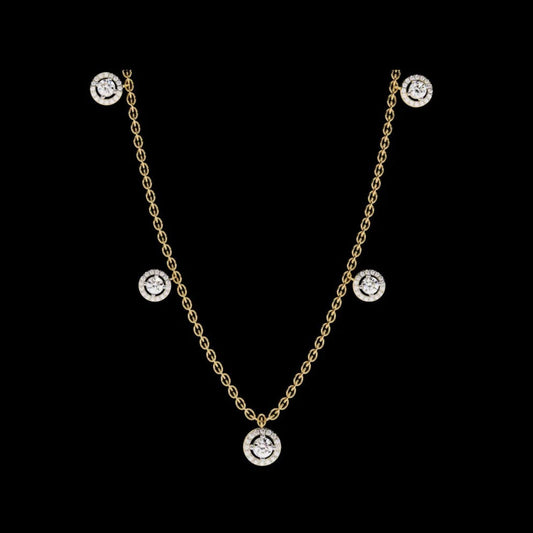 3.52 CT Trendy Round Cut Moissanite Diamond Necklace with Modern & Timeless Styles