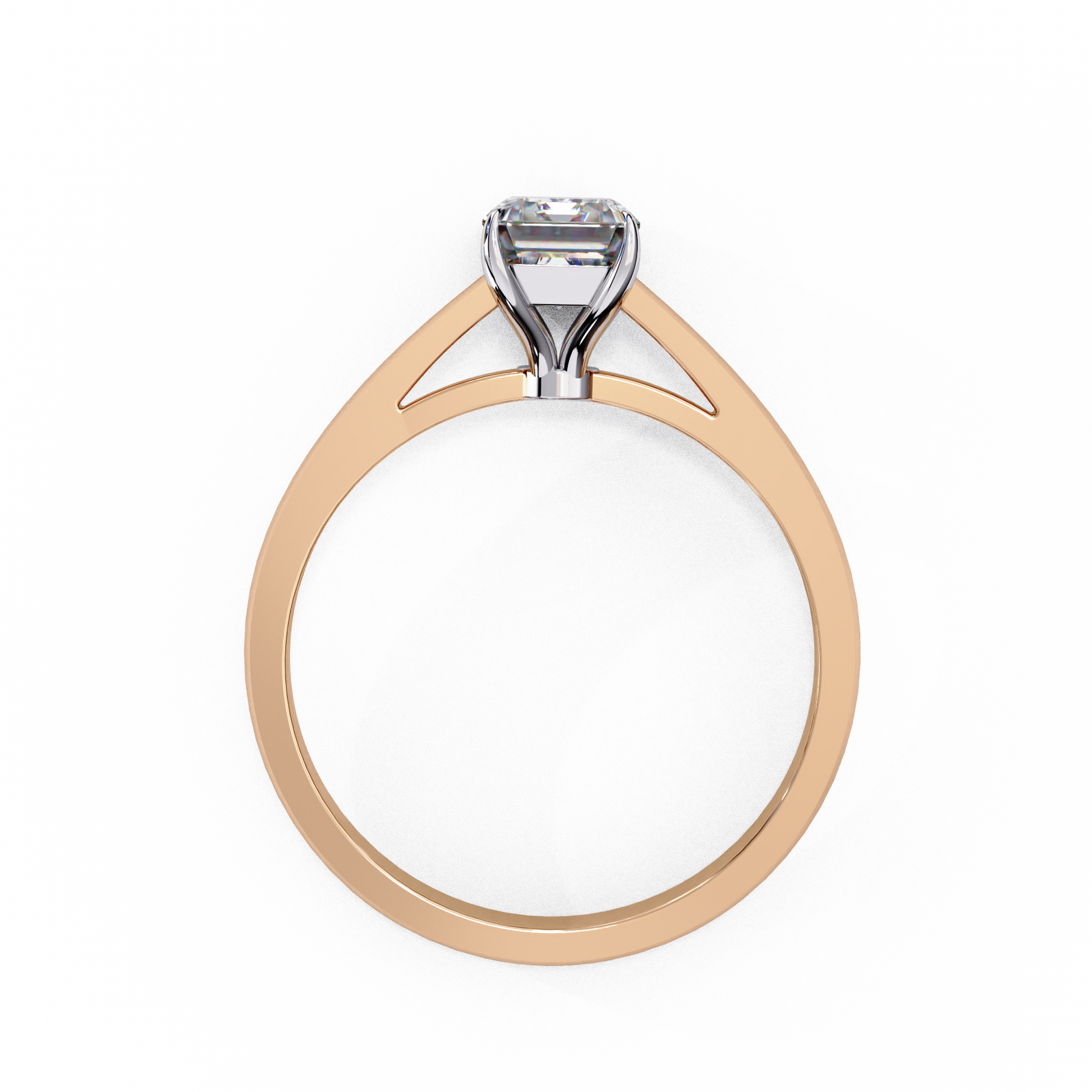 Gold ring with a diamond 