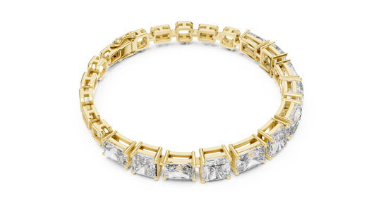 13.44 TCW Radiant and Emerald Cut Moissanite Tennis Bracelet - view 4