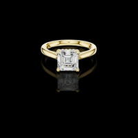 2.50 CT Bliss Asscher Moissanite Diamond Solitaire Engagement Ring in Classic Gold