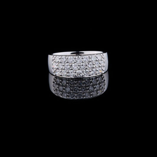 1.50 TCW Sparkling Pave Set Moissanite Diamond Band Dazzling Elegance by Ivevar Luxury