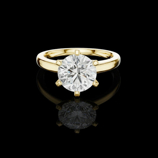 2.00 TCW Bright Lab Grown Round Cut Diamond Ring For Every Day
