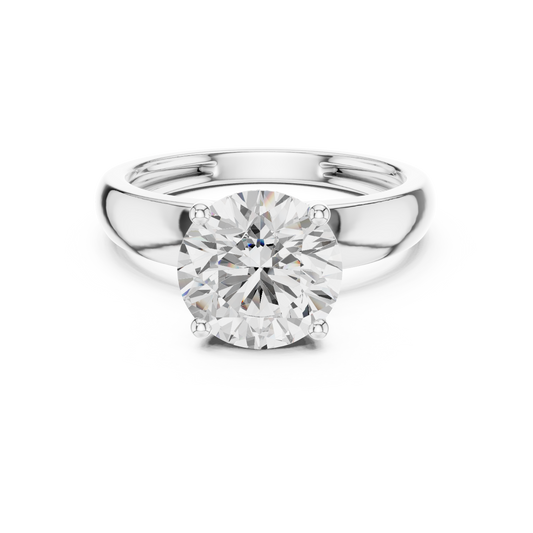 Round Cut Lab Diamond Solitaire Engagement Rings - view 3