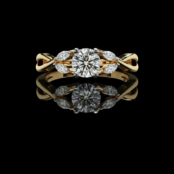 1.00 CT Elegant Lab Created Diamond Ring Round Cut Wedding Gift Jewelry For Bride