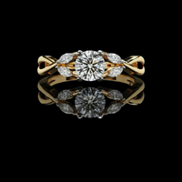 1.00 CT Elegant Moissanite Diamond Ring Round Cut Wedding Gift Jewelry For Bride