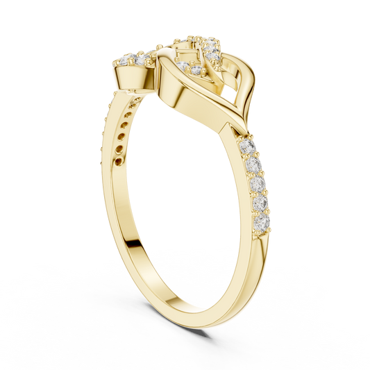 Interlocking Infinity Knot Lab Diamond Ring - view 3
