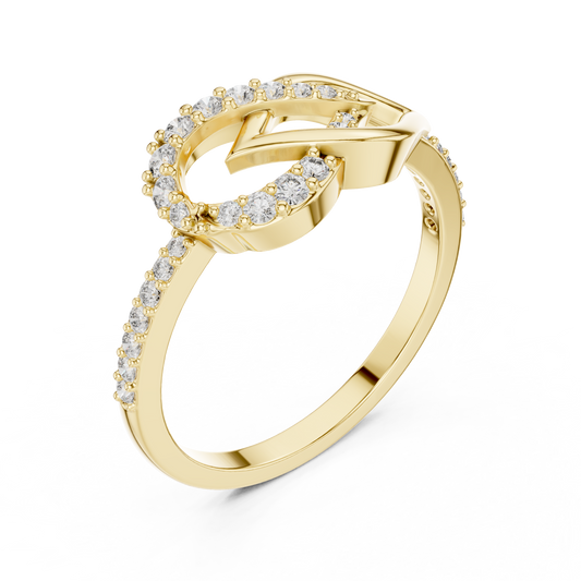Interlocking Infinity Knot Moissanite Ring - view 2