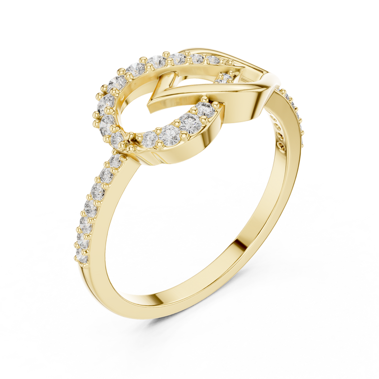 Interlocking Infinity Knot Lab Diamond Ring - view 2