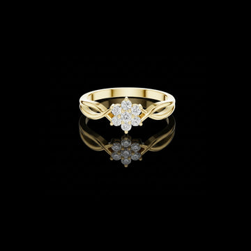 0.50 TCW Interlaced Gold Infinity Ring with Round Moissanite Diamond Harmony For Your Girl