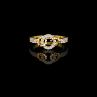 0.40 TCW Eternal Harmony Lab Grown Diamond Ring with Interlinked Motifs in Radiant Luxury