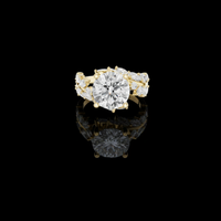 2.00 CT Nature Inspired Round Brilliant Moissanite Diamond Vine Band Wedding Ring