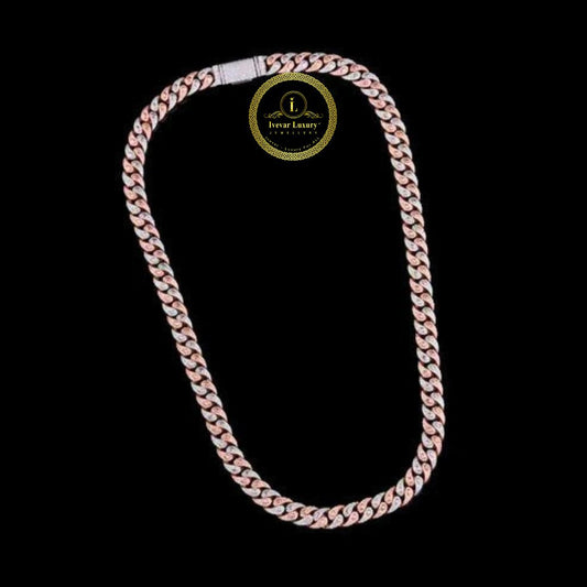 Iced Out Spherical Bead Choker Necklace Encrusted with Brilliant Cut Lab Grown Diamonds