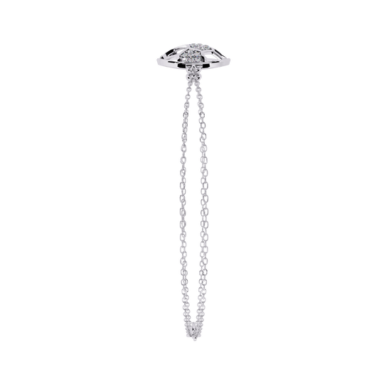 Round Honeycomb Bracelet Double Cable Chain Design - view 4