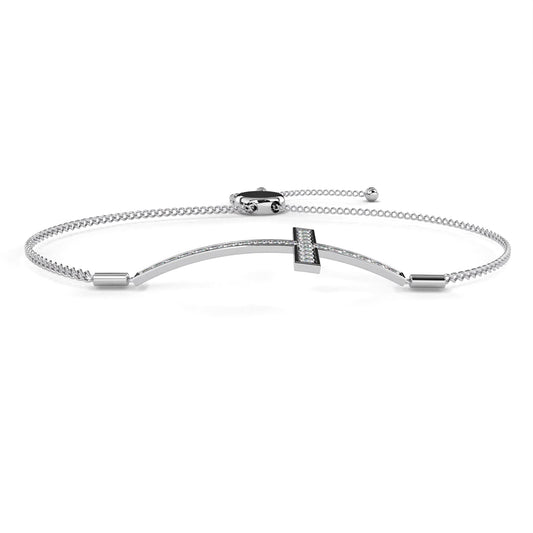 Round Horizontal Cross Adjustable Bolo Bracelet - view 4