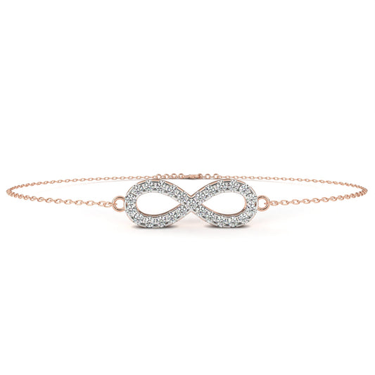Round Infinity Symbol Cable Chain Bracelet for Women - view 3