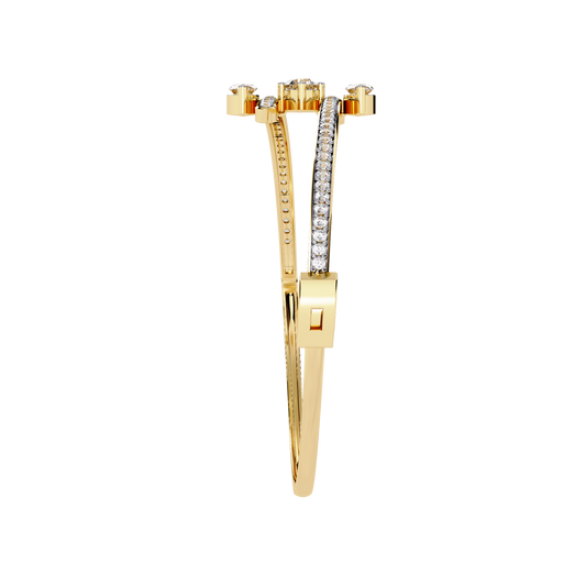 Round and Marquise Exquisite Dual Line Bracelet - view 2
