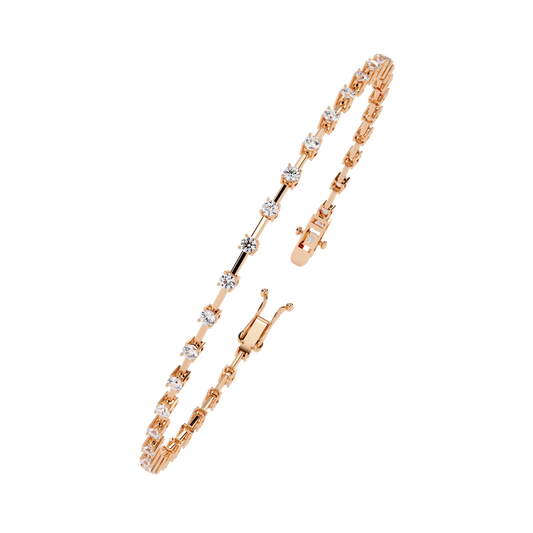 Round Cut Tennis Bracelet Symbol of Grace and Brilliance - view 3