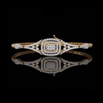 1.20 TCW Majestic Allure Round Cut Halo Moissanite Diamond Embracing the Splendor Bracelet By Ivevar