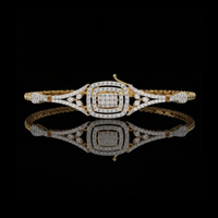 1.20 TCW Majestic Allure Round Cut Halo Lab Grown Diamond Embracing the Splendor Bracelet By Ivevar
