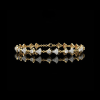 7.15 TCW Elegant Moissanite Round Cut Created Diamond Bracelet Custom Design By Ivevar