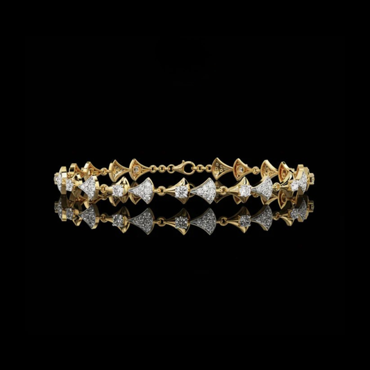 1.26 TCW Elegant Moissanite Round Cut Created Diamond Bracelet Custom Design By Ivevar Luxury
