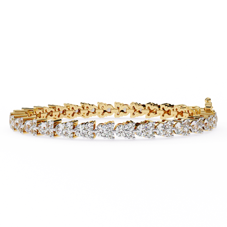 Round Cut Continuous Tennis Bracelet - view 2