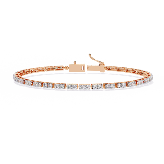 Round Cut Continuous Modern Tennis Bracelet - view 3