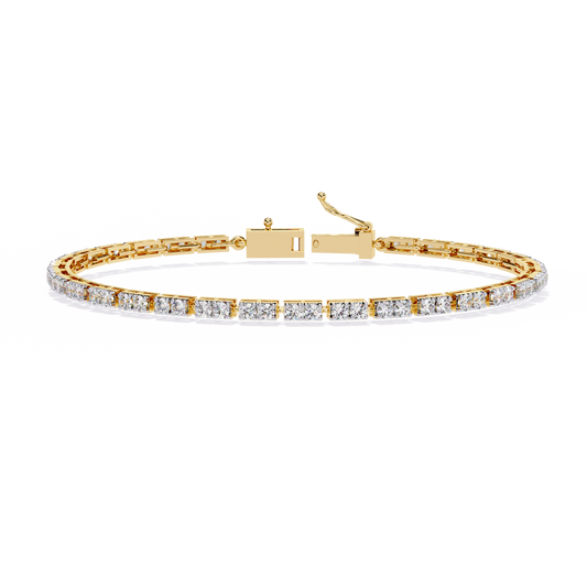 Round Cut Continuous Modern Tennis Bracelet - view 2