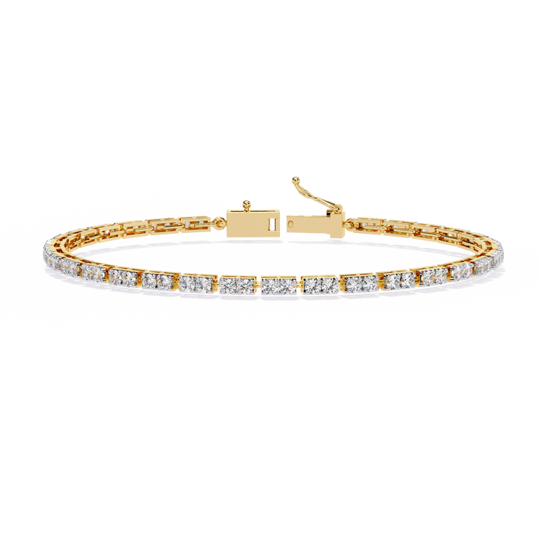 Round Cut Continuous Modern Tennis Bracelet - view 2