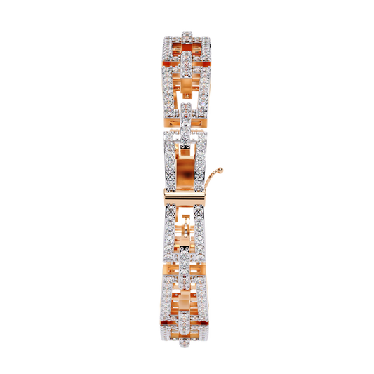 Round Cut Open Link Statement Bracelet - view 3